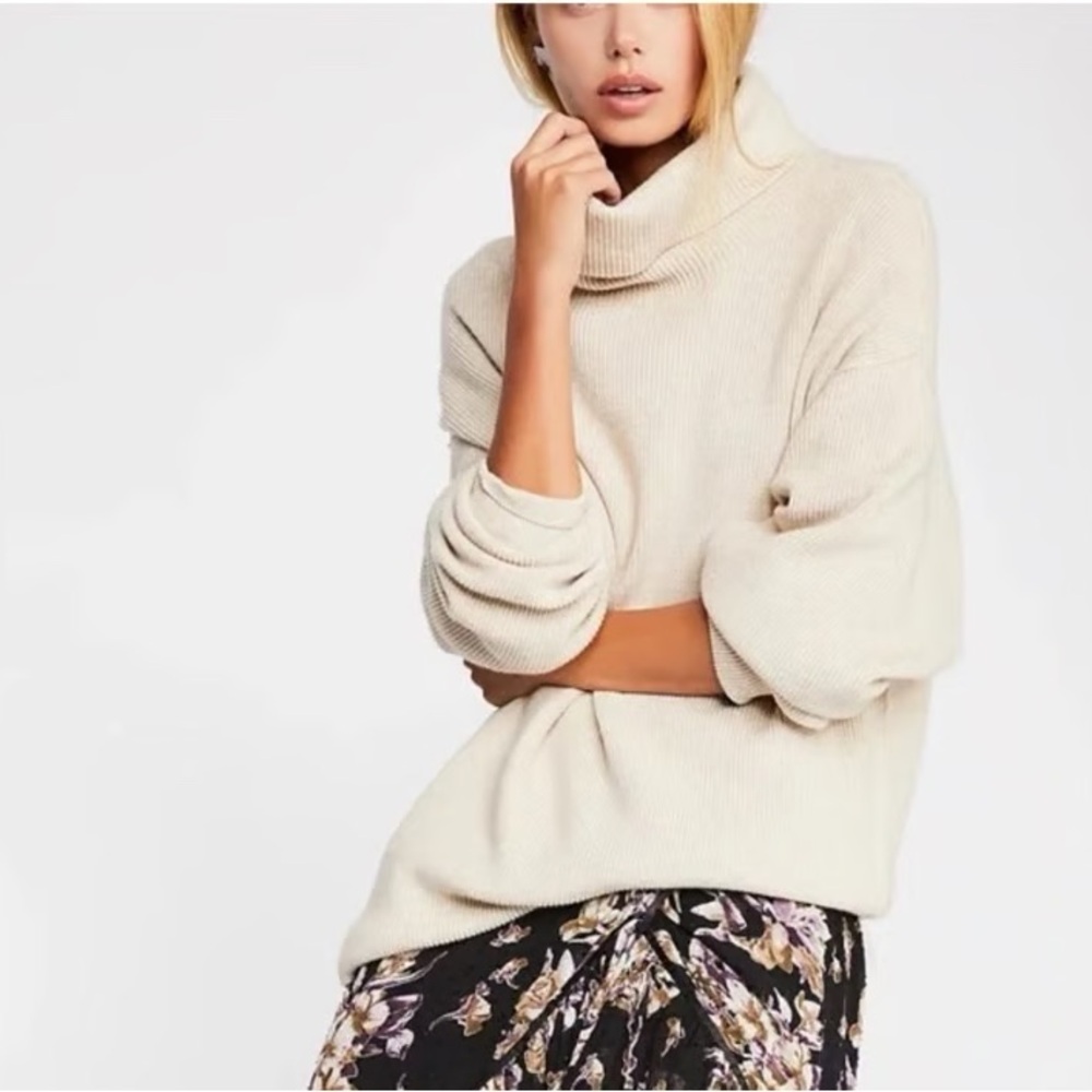 Free people softly structured sweater - beige M - Picture 3 of 6